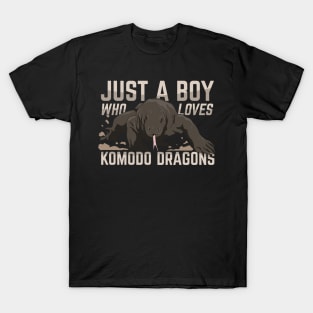 Just A Boy Who Loves Komodo Dragons T-Shirt